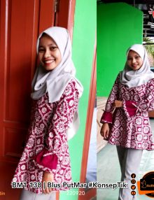 Blus Batik BangSin Maroon