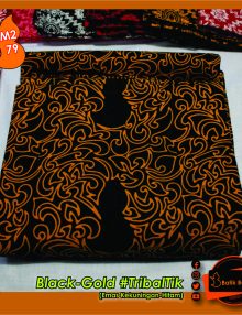 Kain TribalTik Batik BangSin Emas - Hitam