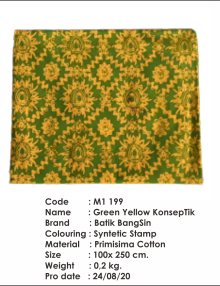 M1 199 | Kain #KonsepTik Kuning Hijau Batik BangSin
